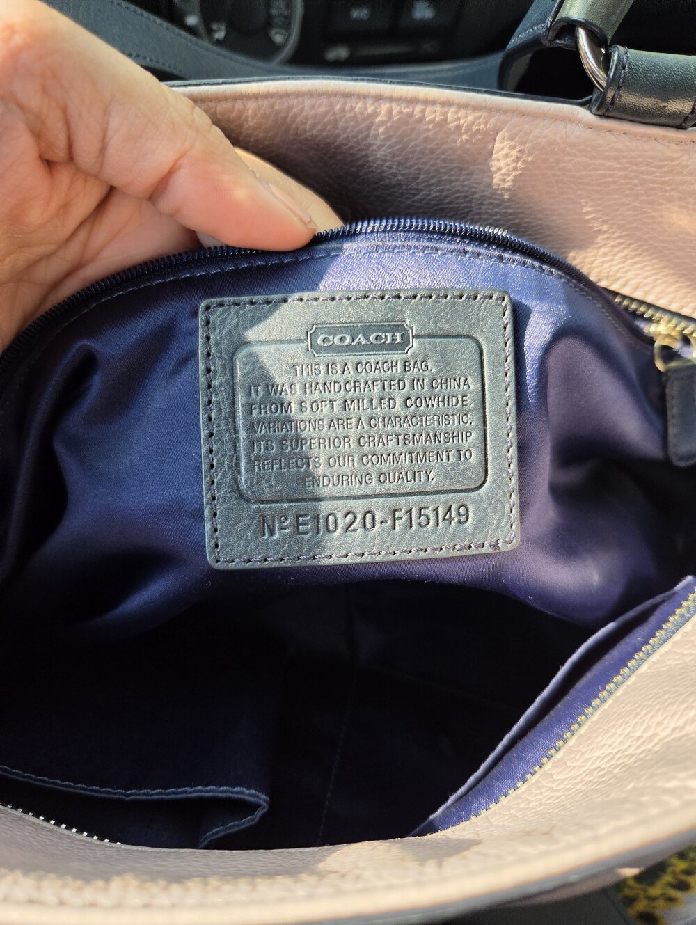 Coach Laura Spectator Pebbled Leather Shoulder Bag (Style #F15145) - Picture 10 of 10